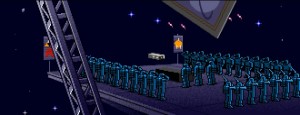 Szene einer Beerdigung aus Wing Commander 1
