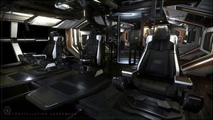 Cockpit der Roberts Space Industries Constellation Andromeda@de