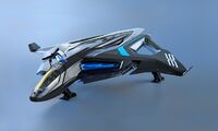 Frontansicht links der Aegis Dynamics Sabre Raven