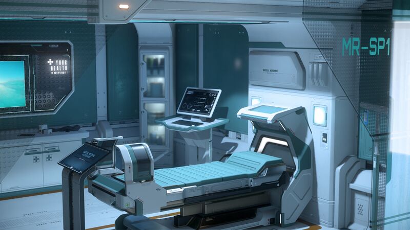 Datei:Ein Behandlungszimmer in einer Klinik auf einer Raumstation (1).jpg