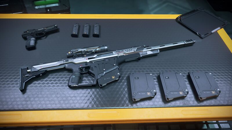 Datei:Comm-Link 17370 P6-LR Sniper Rifle mit Magazinen.jpg